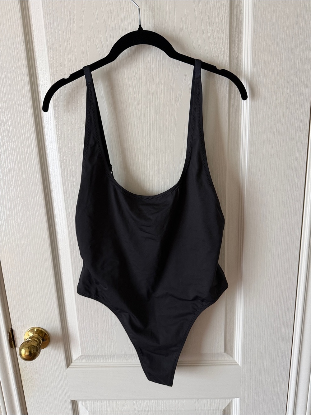 SKIMS Black One-Piece Scoop Neck Swimsuit